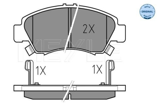 Brake Pad Set, disc brake MEYLE-ORIGINAL Quality 025 216 9715/W