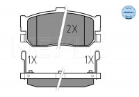 Brake Pad Set, disc brake MEYLE-ORIGINAL Quality 025 217 1316/W