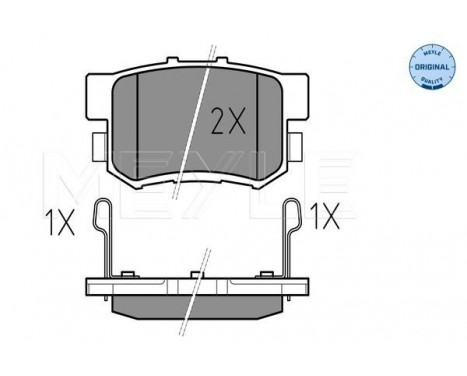 Brake Pad Set, disc brake MEYLE-ORIGINAL Quality 025 217 1914/W