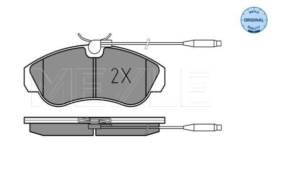 Brake Pad Set, disc brake MEYLE-ORIGINAL Quality 025 217 9919/W