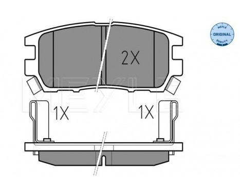 Brake Pad Set, disc brake MEYLE-ORIGINAL Quality 025 218 4014/W