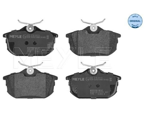 Brake Pad Set, disc brake MEYLE-ORIGINAL Quality 025 218 6115, Image 2