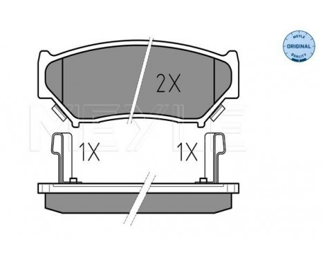 Brake Pad Set, disc brake MEYLE-ORIGINAL Quality 025 219 0715/W