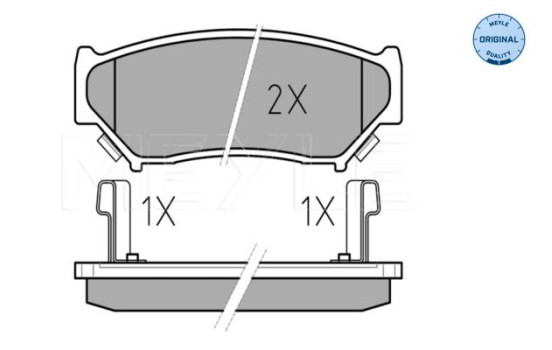 Brake Pad Set, disc brake MEYLE-ORIGINAL Quality 025 219 0715/W, Image 2