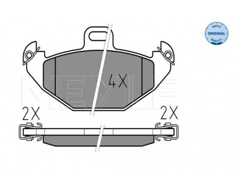 Brake Pad Set, disc brake MEYLE-ORIGINAL Quality 025 219 6514