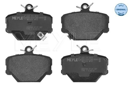 Brake Pad Set, disc brake MEYLE-ORIGINAL Quality 025 219 9915