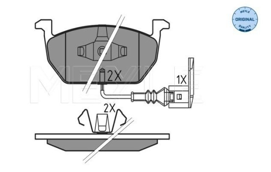 Brake Pad Set, disc brake MEYLE-ORIGINAL Quality 025 220 3517