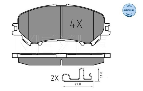 Brake Pad Set, disc brake MEYLE-ORIGINAL Quality 025 220 6518