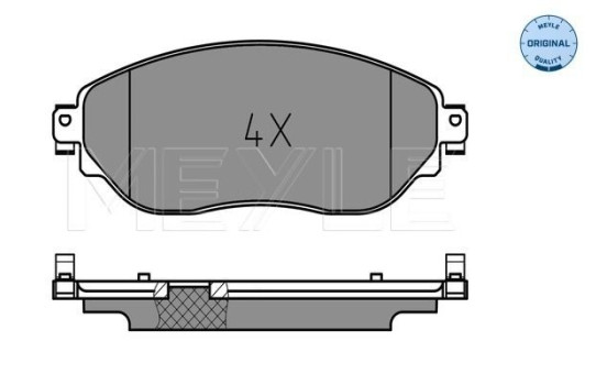 Brake Pad Set, disc brake MEYLE-ORIGINAL Quality 025 220 8718