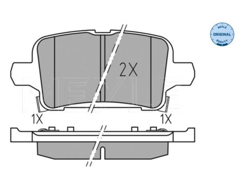 Brake Pad Set, disc brake MEYLE-ORIGINAL Quality 025 221 2917, Image 2