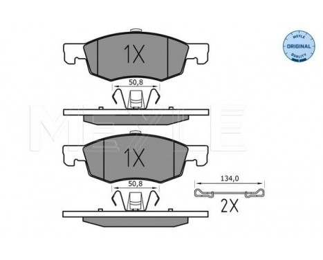 Brake Pad Set, disc brake MEYLE-ORIGINAL Quality 025 221 4317