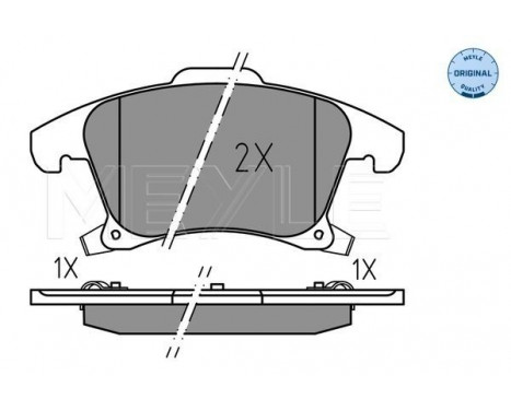 Brake Pad Set, disc brake MEYLE-ORIGINAL Quality 025 222 6920, Image 2