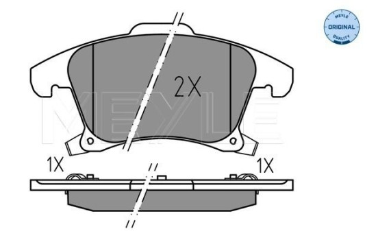 Brake Pad Set, disc brake MEYLE-ORIGINAL Quality 025 222 6920, Image 2
