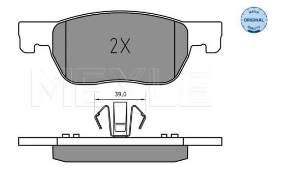 Brake Pad Set, disc brake MEYLE-ORIGINAL Quality 025 223 4220