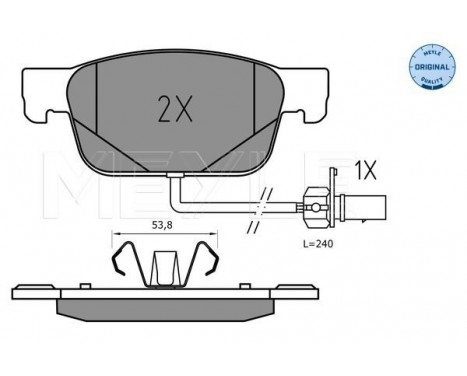 Brake Pad Set, disc brake MEYLE-ORIGINAL Quality 025 223 8317