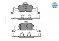 Brake Pad Set, disc brake MEYLE-ORIGINAL Quality 025 224 0216