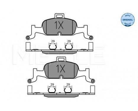 Brake Pad Set, disc brake MEYLE-ORIGINAL Quality 025 224 0216