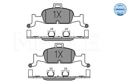Brake Pad Set, disc brake MEYLE-ORIGINAL Quality 025 224 0216
