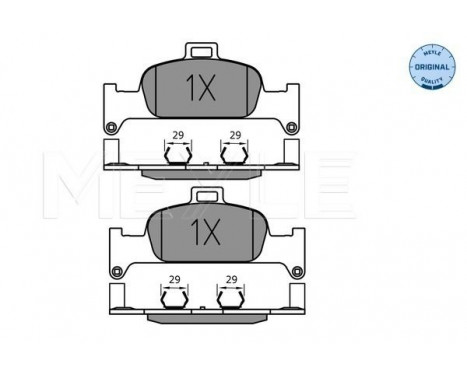 Brake Pad Set, disc brake MEYLE-ORIGINAL Quality 025 224 0216, Image 2