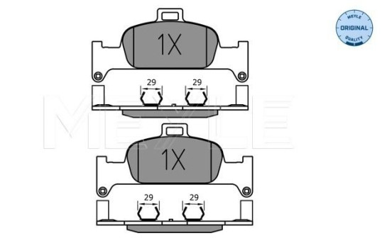 Brake Pad Set, disc brake MEYLE-ORIGINAL Quality 025 224 0216, Image 2