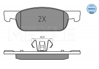 Brake Pad Set, disc brake MEYLE-ORIGINAL Quality 025 225 2517