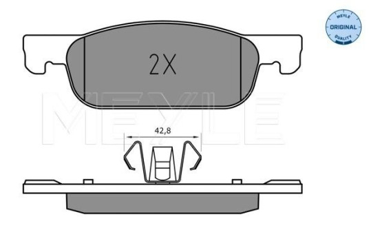 Brake Pad Set, disc brake MEYLE-ORIGINAL Quality 025 225 2517