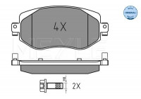 Brake Pad Set, disc brake MEYLE-ORIGINAL Quality 025 226 1019
