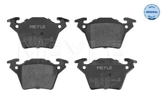 Brake Pad Set, disc brake MEYLE-ORIGINAL Quality 025 230 2017