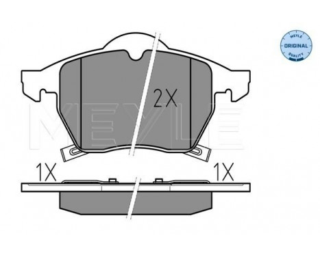 Brake Pad Set, disc brake MEYLE-ORIGINAL Quality 025 231 1619/W, Image 2