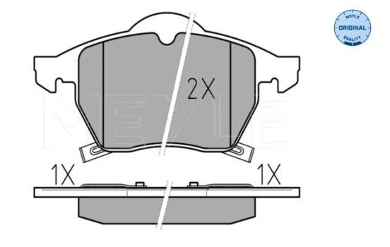 Brake Pad Set, disc brake MEYLE-ORIGINAL Quality 025 231 1619/W, Image 3