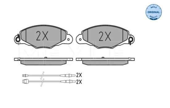 Brake Pad Set, disc brake MEYLE-ORIGINAL Quality 025 231 3518/W, Image 2