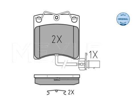 Brake Pad Set, disc brake MEYLE-ORIGINAL Quality 025 231 7618/W, Image 3