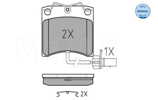 Brake Pad Set, disc brake MEYLE-ORIGINAL Quality 025 231 7618/W, Image 3
