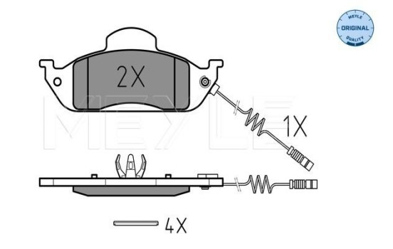 Brake Pad Set, disc brake MEYLE-ORIGINAL Quality 025 231 9317/W