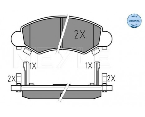 Brake Pad Set, disc brake MEYLE-ORIGINAL Quality 025 232 5316/W