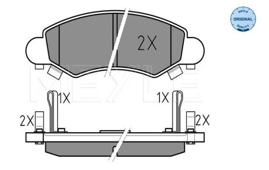 Brake Pad Set, disc brake MEYLE-ORIGINAL Quality 025 232 5316/W