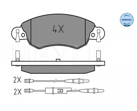 Brake Pad Set, disc brake MEYLE-ORIGINAL Quality 025 232 7617/W