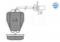 Brake Pad Set, disc brake MEYLE-ORIGINAL Quality 025 232 8017/W