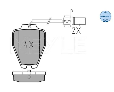 Brake Pad Set, disc brake MEYLE-ORIGINAL Quality 025 232 8017/W, Image 2