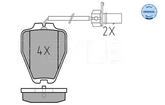 Brake Pad Set, disc brake MEYLE-ORIGINAL Quality 025 232 8017/W, Image 2