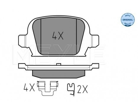 Brake Pad Set, disc brake MEYLE-ORIGINAL Quality 025 232 8414