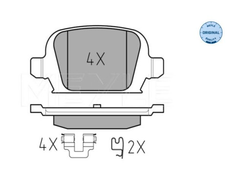 Brake Pad Set, disc brake MEYLE-ORIGINAL Quality 025 232 8414, Image 2