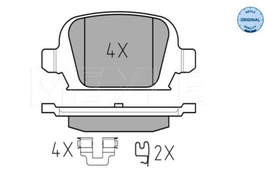 Brake Pad Set, disc brake MEYLE-ORIGINAL Quality 025 232 8414, Image 2