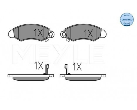 Brake Pad Set, disc brake MEYLE-ORIGINAL Quality 025 232 9614/W