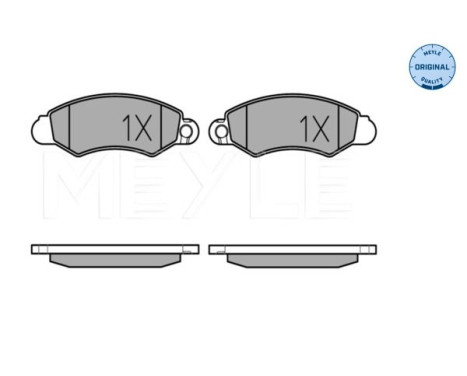 Brake Pad Set, disc brake MEYLE-ORIGINAL Quality 025 232 9614/W, Image 3
