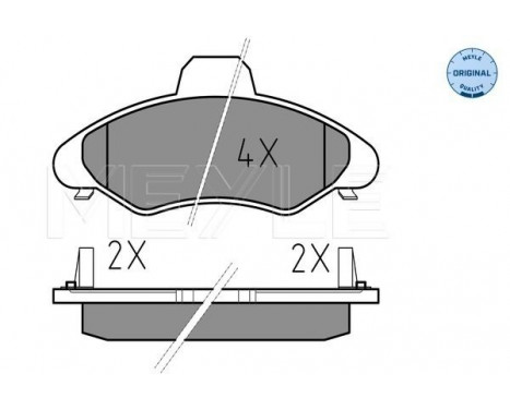 Brake Pad Set, disc brake MEYLE-ORIGINAL Quality 025 233 0018/W