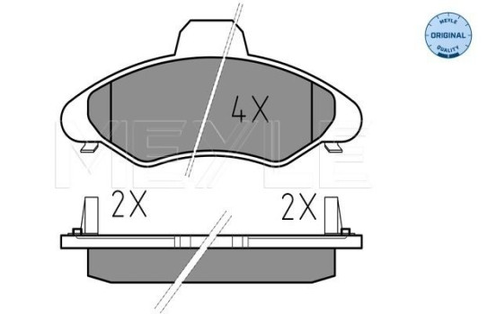 Brake Pad Set, disc brake MEYLE-ORIGINAL Quality 025 233 0018/W