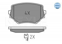 Brake Pad Set, disc brake MEYLE-ORIGINAL Quality 025 233 1414/W