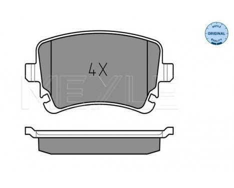 Brake Pad Set, disc brake MEYLE-ORIGINAL Quality 025 233 2617