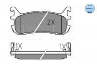 Brake Pad Set, disc brake MEYLE-ORIGINAL Quality 025 233 8713/W